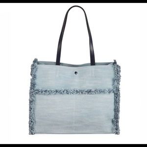 Kate Spade Sam Denim Large Tote Purse Bag